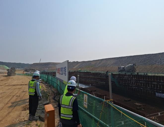 굴착 단부 점검(지하차도)