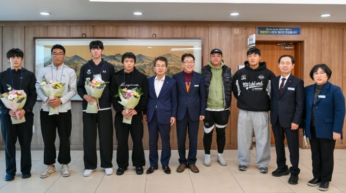 영주시, 영주제일고 사이클부 격려 간담회